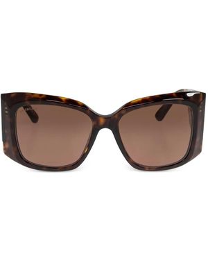 Balenciaga Sonnenbrille Mit Oversized-Gestell - Braun