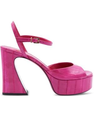 Fendi Arco Plateau-Sandalen Mit Blockabsatz - Pink