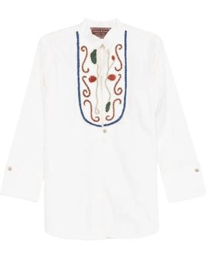 ALÉMAIS Velora Embroidered Blouse - White