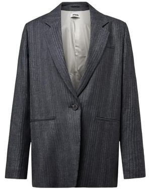 DRYKORN Mowtie Blazer Mit Nadelstreifen - Grau