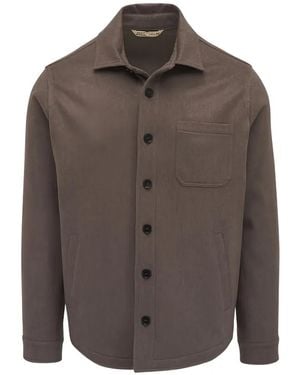 Maurizio Baldassari Spread-Collar Patch-Pocket Jacket - Brown