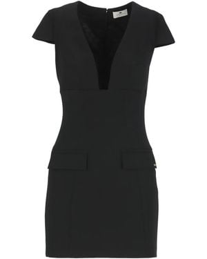 Elisabetta Franchi V-Neck Mini Dress - Black