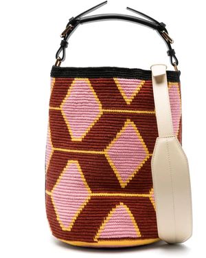 Colville Medium Hexagon Cylinder Bag - Red