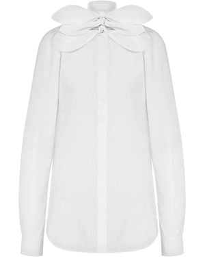 Moschino Cotton Long-Sleeved Top - White