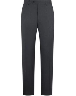 Brooks Brothers Flat-Front Twill Trousers - Blue