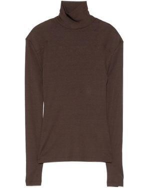 Nanushka Top con cuello alto - Marrón