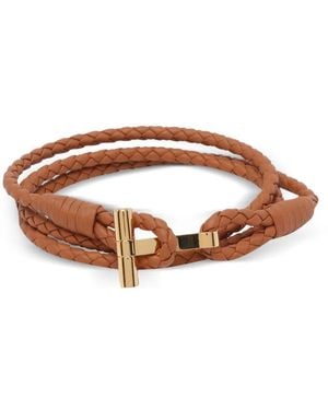 Tom Ford Braided Logo Bracelet - Brown