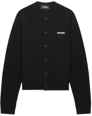 we11done Vest Met Geborduurd Logo - Zwart