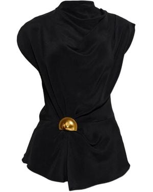 Cult Gaia Esmia Draped Top - Black