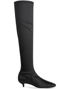 TOTEME 40Mm Satin Knee-High Boots - Black