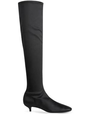 TOTEME 40Mm Satin Knee-High Boots - Black