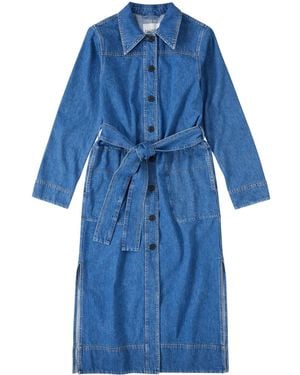 Closed Denim Shirt Midi Dress - Blue