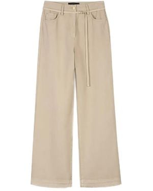 Luisa Cerano Waist Tie Jeans - Natural