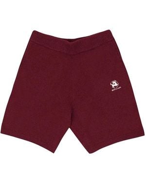 Sinclair Bouclé "Burgundy" Shorts - Red