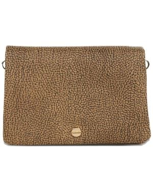 Borbonese Mini Top-Zip Screw-Stud Cross Body Bag - Brown