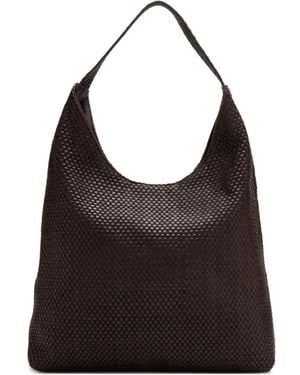 St. Agni Grote Shopper Met Weving - Zwart