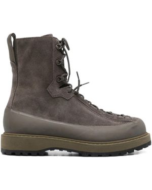 Stone Island 40Mm Lace-Up Suede Boots - Brown