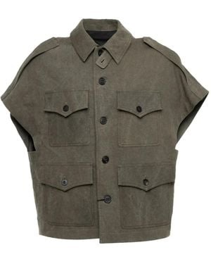 DEVOA Classic-Collar Shirt - Gray
