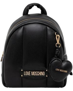 Love Moschino Sac À Dos À Plaque Logo - Noir