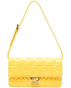 Fendi Bandolera Wallet On Chain Baguette - Amarillo