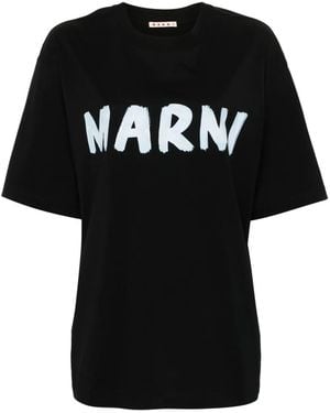 Marni T-Shirt With Printed Logo - Black