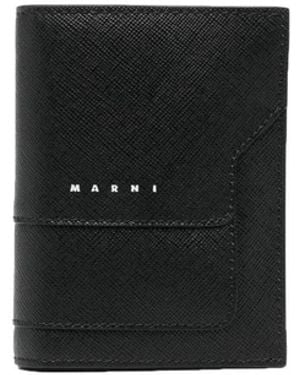 Marni Portemonnaie Mit Logo-Print - Weiß