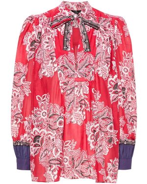 Etro Floral-Print Blouse - Red