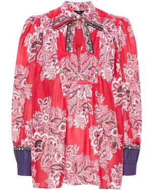 Etro フローラル ブラウス - レッド