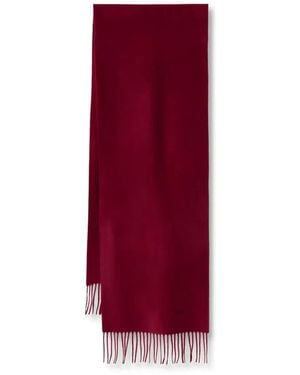 Moschino Sciarpa Con Frange - Rosso