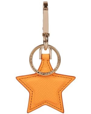 Smythson Panama Star Keyring - Orange