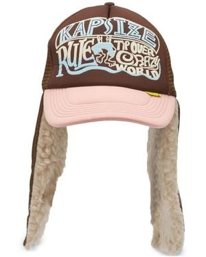 Kapital Shearling Print Hat - White
