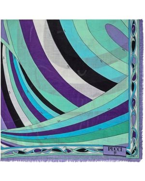 Emilio Pucci Schal mit Iride-Print - Blau