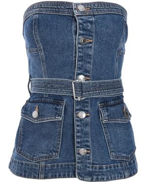 Jonathan Simkhai Bustier Top - Blue