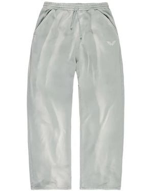 ALEXANDER DIGENOVA Logo-Embroidered Track Trousers - Grey