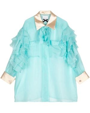 Edward Achour Paris Camicia - Blu