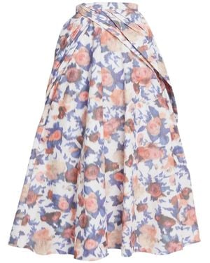 Erdem Floral-Print Maxi Skirt - White