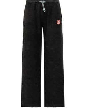 CASABLANCA Textured-panel Towelling Trousers - ブラック