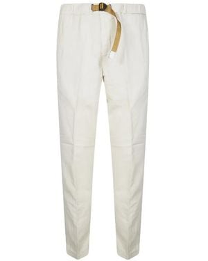 White Sand Belted Trousers - White