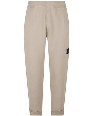Stone Island 6200012 Brushed Organic-Cotton Fleece Joggers - Natural