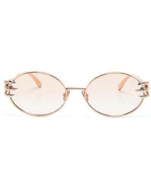 Anna Karin Karlsson Claw Aventure Oval-Frame Sunglasses - Natural