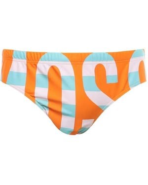 Moschino Zwembroek Met Logoprint - Oranje