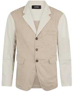 DSquared² Osaka Single-Breasted Blazer - Natural