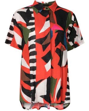 Osklen Abacaxi Abstract-Print Shirt - Red