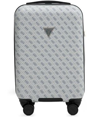 Guess Jesco logo-patterned suitcase - Gris