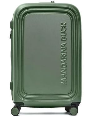 Mandarina Duck Valigia Con Logo Goffrato - Verde