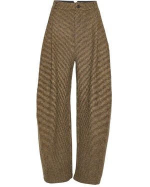 Henrik Vibskov Houndstooth-Pattern Trousers - Natural