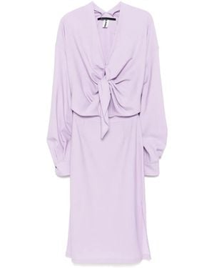 Sankuanz Kleid Mit V-Ausschnitt - Lila