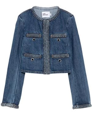 Self-Portrait Denim Jacket - Blue