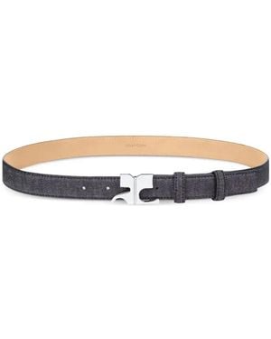 Courreges Logo-Buckle Belt - White