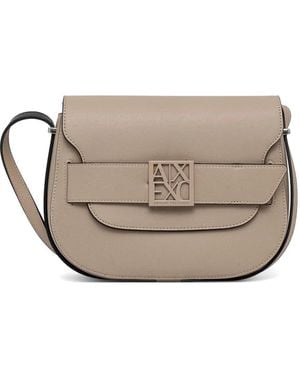 ARMANI EXCHANGE Logo-Plaque Cross Body Bag - Gray